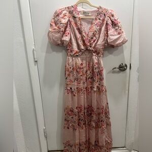 Taylor Pink Floral Maxi Dress
